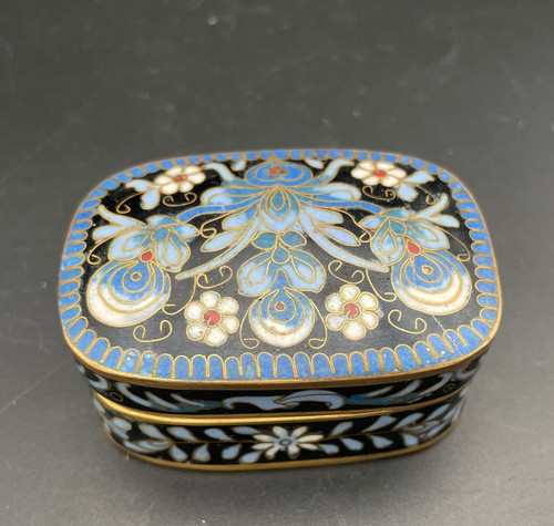 Seltene emaille pillendose - emaille,