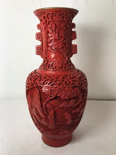 Vintage china rotlack - china, vase