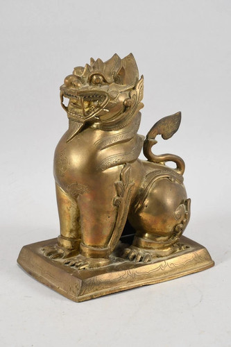 Asiatika bronze figur foo - asiatika,