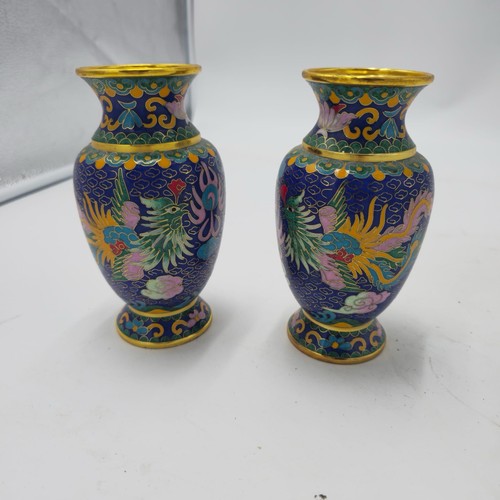 Paar cloisonné vasen china - vasen,