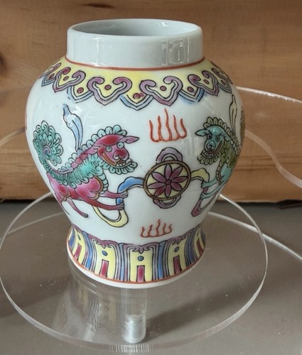 Kleine vintage vase - kleine, ingwerglas