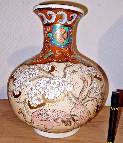Chinesische vase kranich - vase,