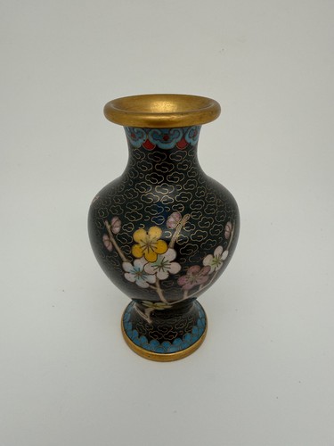 Vintage cloisonné vase - vintage,