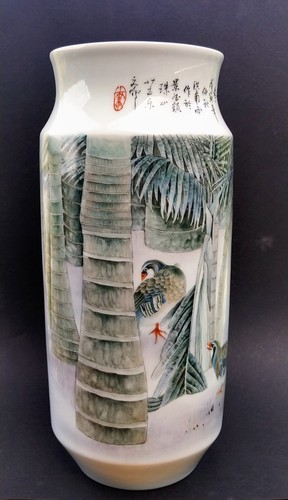Große chinesische vase mit - große,