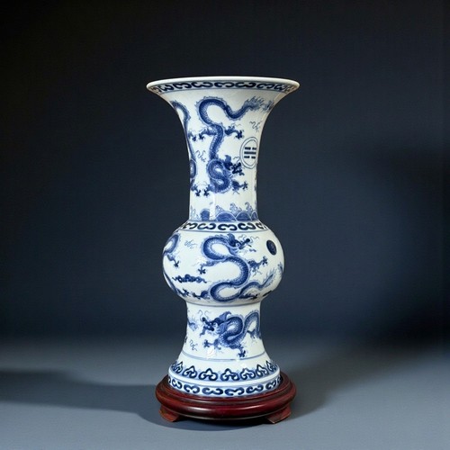 Chinesische balustervase mit - chinesische,