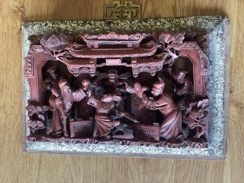 Altes chinesisches holzrelief - chinesisches,