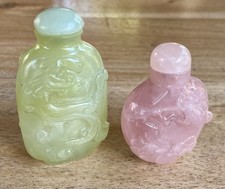 2 Schnupftabakflaschen Jadeit